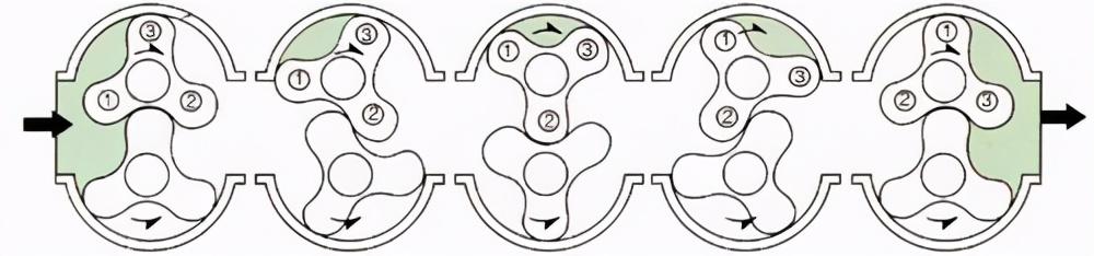 三葉羅茨鼓風機內部結構圖 三葉羅茨鼓風機內部結構圖