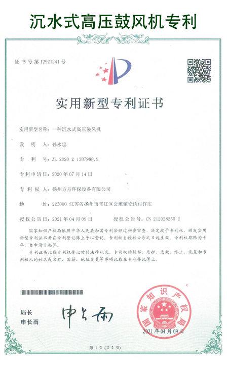 瑞柘沉水式高壓鼓風(fēng)機(jī)** 瑞柘沉水式高壓鼓風(fēng)機(jī)**