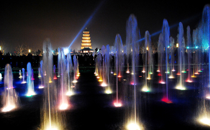 大雁塔音樂噴泉 大雁塔音樂噴泉